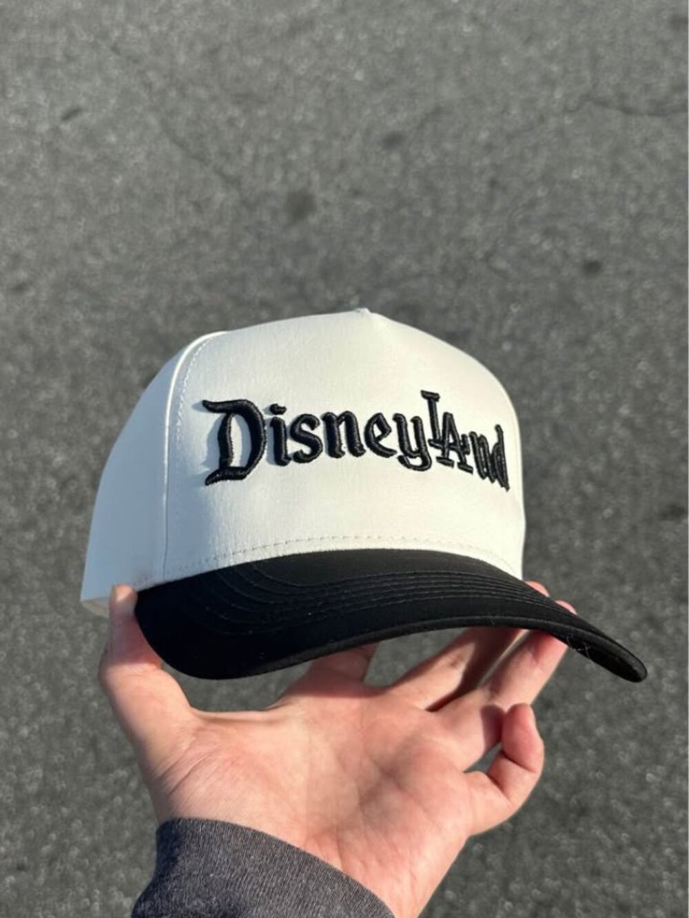 disneyland cream black snapback